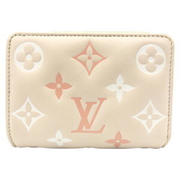 LOUIS VUITTON Monogram Portefeuille You Beige Leather Bifold Wallet - Picture 1 of 9